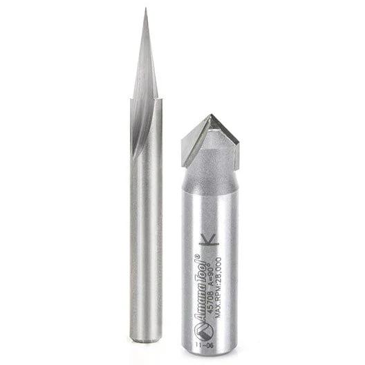 2-piece Signmaking Bit Setfor Axiom CNC Machine by Amana Tool
